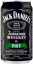 Jack Daniels Tennessee Whiskey & Dry Can 375ml