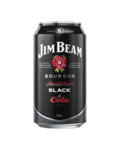 Jim Beam Black Extra Aged Bourbon & Cola Can 375ml